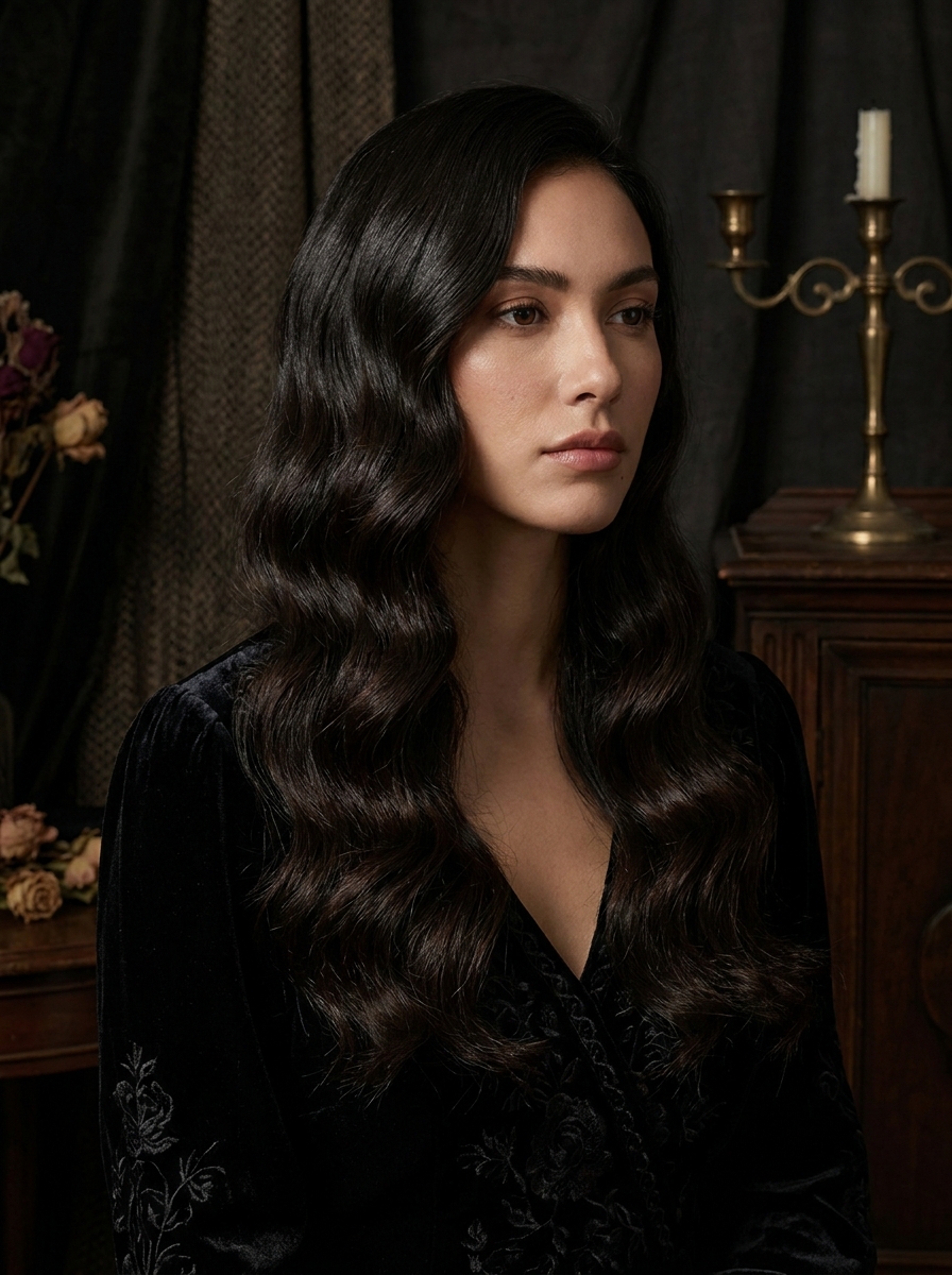 Dark Mermaid Waves als Halloween Frisuren für Frauen Inspiration 2026